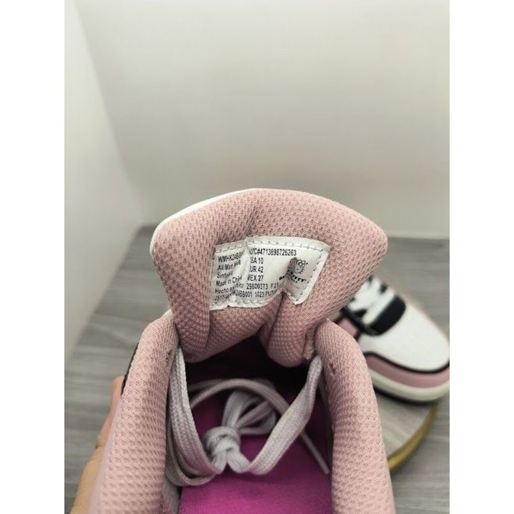 Hello Kitty by Sanrio Low Top Court Sneakers Women's Size 10 Shoes Pink White - Picture 8 of 8